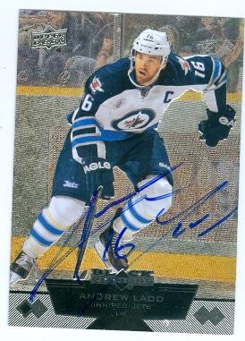 Picture of Andrew Ladd autographed Hockey Card (Winnipeg Jets) 2012 Upper Deck No.45 Black Diamond