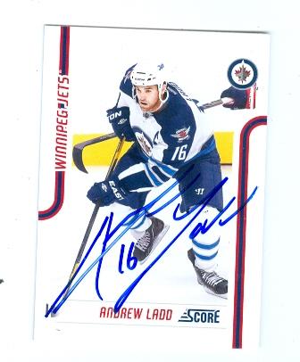 Picture of Andrew Ladd autographed Hockey Card (Winnipeg Jets) 2011 Score No.472