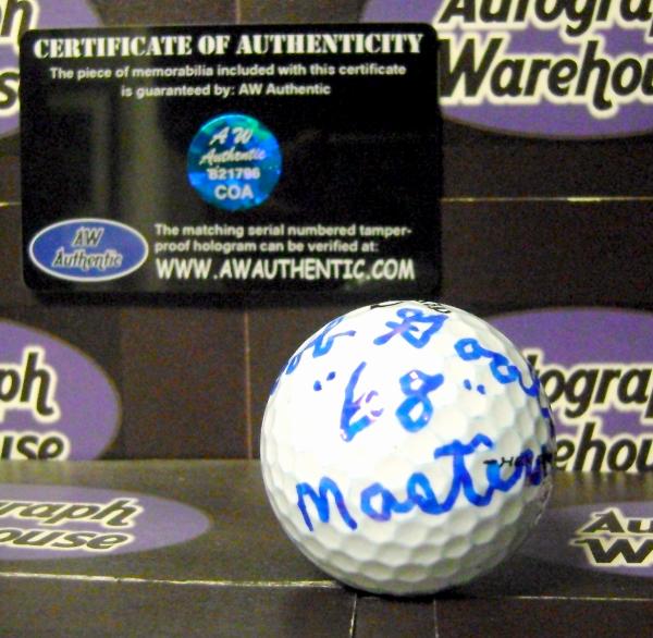 Bob Goalby autographed golf ball inscribed 68 Masters (1968 Masters Champion Golfer)