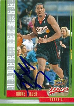 Picture of Andre Miller autographed Basketball Card (Philadelphia 76ers) 2008 Upper Deck MVP No.44