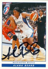 Picture of Alana Beard autographed Basketball Card (Washington Mystics- WNBA) 2008 WNBA Enterprises No.65