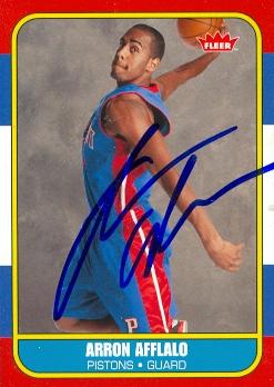 Picture of Arron Afflalo autographed Basketball Card (Detroit Pistons) 2008 Fleer No.86R-133