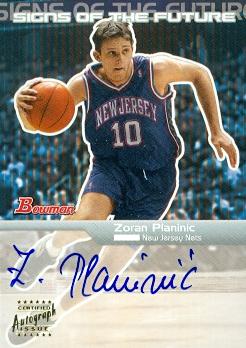 Picture of Zoran Planinic autographed Basketball Card (New Jersey Nets) 2003 Bowman Signs of the Future No.SFA-ZOP Rookie