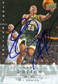 Picture of Earl Watson autographed Basketball Card (Seattle Sonics) 2008 Upper Deck 1st Edition No.179