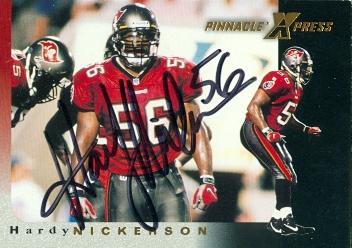 Picture of Hardy Nickerson autographed Football Card (Tampa Bay Buccaneers) 1997 Pinnacle XPress No.81
