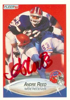 Picture of Andre Reed autographed Football Card (Buffalo Bills) 1990 Fleer No.119