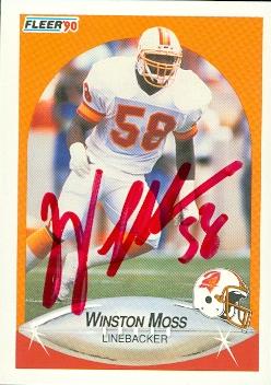 Picture of Winston Moss autographed Football Card (Tampa Bay Buccaneers) 1990 Fleer No.352