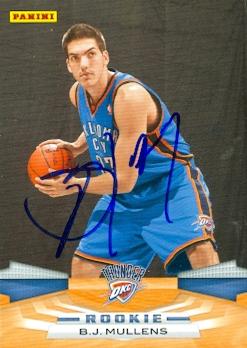 Picture of B.J. Mullens autographed Basketball Card (Oklahoma City Thunder) 2009 Panini No.374 Rookie
