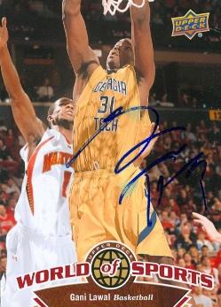Picture of Gani Lawal autographed Basketball Card (Georgia Tech) 2010 Upper Deck No.25 Rookie