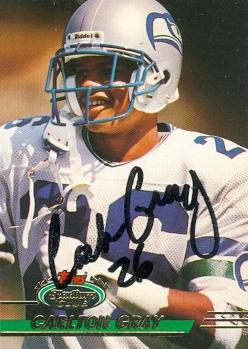 Carlton Gray autographed Football Card (Seattle Seahawks) 1993 Topps Stadium Club No.282 Rookie