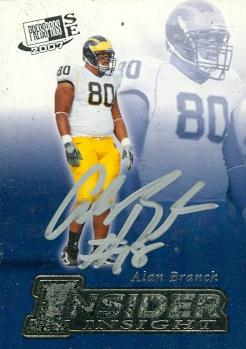 Picture of Alan Branch autographed Football Card (Michigan) 2007 Press Pass Insider Insight No.II-4