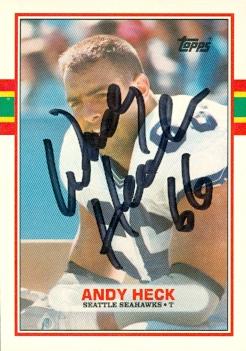 Picture of Andy Heck autographed Football Card (Seattle Seahawks) 1989 Topps No.121T Rookie