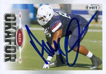Picture of Alex Okafor autographed Football Card (Texas) 2013 SAGE HIT No.30 Rookie
