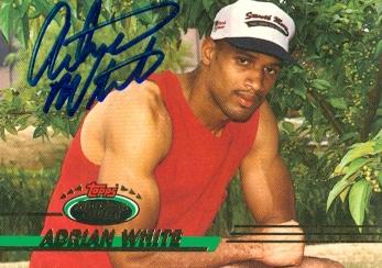 Picture of Adrian White autographed Football Card (New England Patriots) 1993 Topps Stadium Club No.423