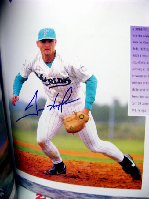 Picture of 1993 Florida Marlins Yearbook autographed by 7 players including Trevor Hoffman&#44; Jeff Conine&#44; Walt Weiss