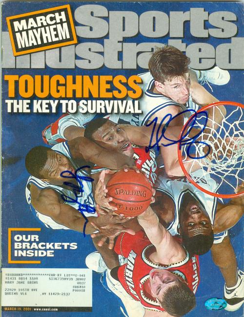 Picture of Lonny Baxter and Mike Dunleavy autographed Sports Illustrated Magazine (Duke and Maryland)
