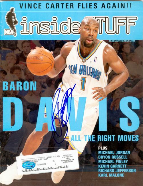 Picture of Baron Davis autographed Magazine (New Orleans Hornets)