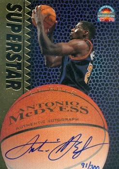 Picture of Antonio McDyess autographed Basketball Card (Alabama) 1997 Score Board Rookie