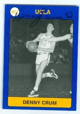 Picture of Denny Crum autographed basketball card (UCLA) 1991 College Collection No.111