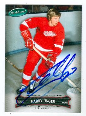 Picture of Garry Unger autographed hockey card (Detroit Red Wings) 2007 Parkhurst No.146