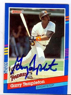 Picture of Garry Templeton autographed baseball card (San Diego Padres) 1991 Donruss No.252