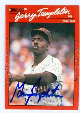 Picture of Garry Templeton autographed baseball card (San Diego Padres) 1990 Donruss No.246