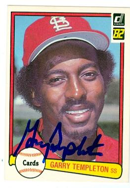 Picture of Garry Templeton autographed baseball card (St Louis Cardinals) 1982 Donruss No.545