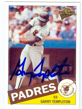 Picture of Garry Templeton autographed baseball card (San Diego Padres) 2003 Topps Archives Fan Favorites No.115
