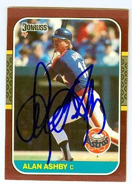 Picture of Alan Ashby autographed baseball card (Houston Astros) 1987 Donruss No.17 Opening Day