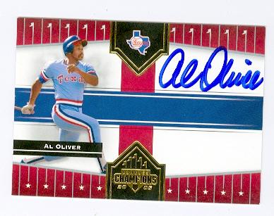 Picture of Al Oliver autographed baseball card (Texas Rangers) 2005 Donruss Champions No.178