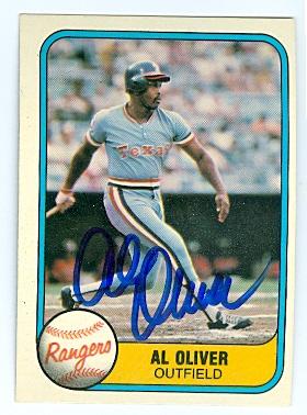 Picture of Al Oliver autographed baseball card (Texas Rangers) 1981 Fleer No.626