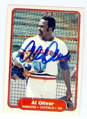 Picture of Al Oliver autographed baseball card (Texas Rangers) 1982 Fleer No.326