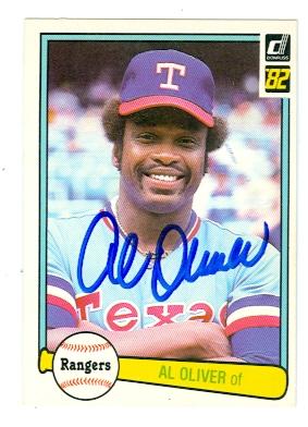 Picture of Al Oliver autographed baseball card (Texas Rangers) 1982 Donruss No.116