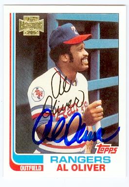 Picture of Al Oliver autographed baseball card (Texas Rangers) 2002 Topps Archives No.91