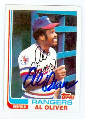 Picture of Al Oliver autographed baseball card (Texas Rangers) 1982 Topps No.590