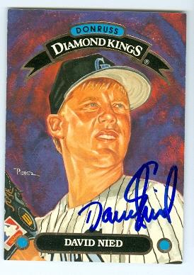 Picture of David Nied autographed baseball card (Colorado Rockies) 1993 Donruss No.DK-28 Diamond Kings
