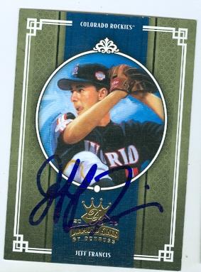 Picture of Jeff Francis autographed baseball card (Colorado Rockies) 2005 Donruss No.251 Diamond Kings
