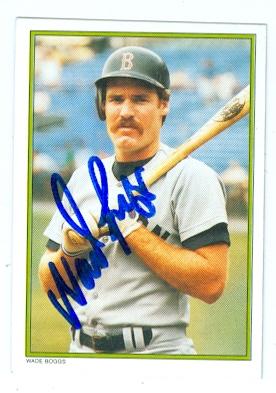 Wade Boggs autographed baseball card (Boston Red Sox) 1986 Topps All Star Set No.26