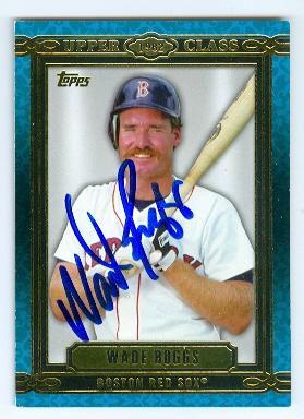 Wade Boggs autographed baseball card (Boston Red Sox) 2014 Topps No.UC-46 Upper Class