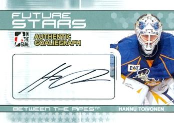 Hannu Toivonen autographed Hockey Card (Rookie) 2010 In The Game Future Stars No.A-HT -  Autograph Warehouse, 117473