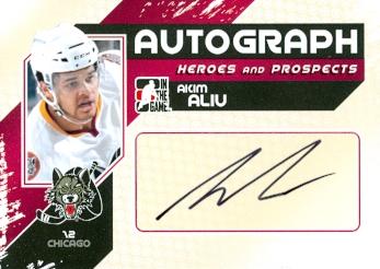 Picture of Akim Aliu autographed Hockey Card (Rookie) 2011 In The Game Heroes and Prospects No.A-AA