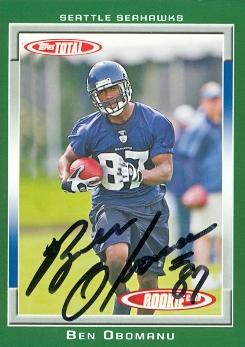 Ben Obomanu autographed Football Card (Seattle Seahawks) 2006 Topps Total No.522