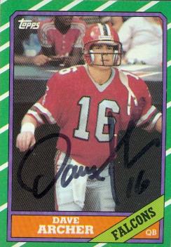 Picture of Dave Archer autographed Football Card (Atlanta Falcons) 1986 Topps No.361
