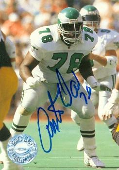 Picture of Antone Davis autographed Football Card (Philadelphia Eagles) 1991 Pro Set Platinum No.288
