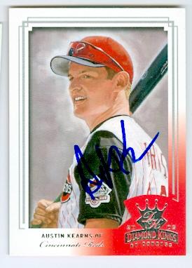 Picture of Austin Kearns autographed baseball card (Cincinnati Reds) 2003 Donruss No.93 Diamond Kings