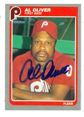 Picture of Al Oliver autographed baseball card (Philadelphia Phillies) 1985 Fleer No.262
