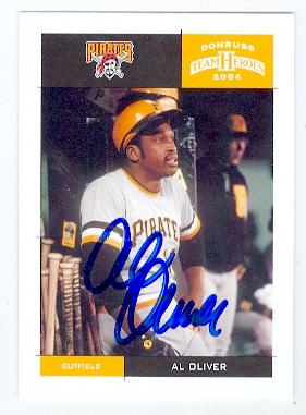 Picture of Al Oliver autographed baseball card (Pittsburgh Pirates) 2004 Donruss Team Heroes No.344
