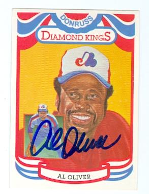 Picture of Al Oliver autographed baseball card (Montreal Expos) 1984 Donruss No.9 Diamond Kings