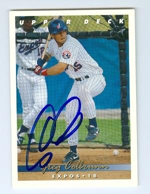 Picture of Greg Colbrunn autographed baseball card (Montreal Expos) 1993 Upper Deck No.342