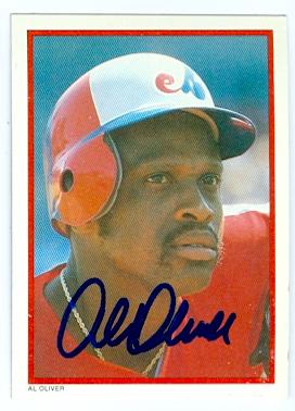 Picture of Al Oliver autographed baseball card (Montreal Expos) 1984 Topps All Star Set No.21